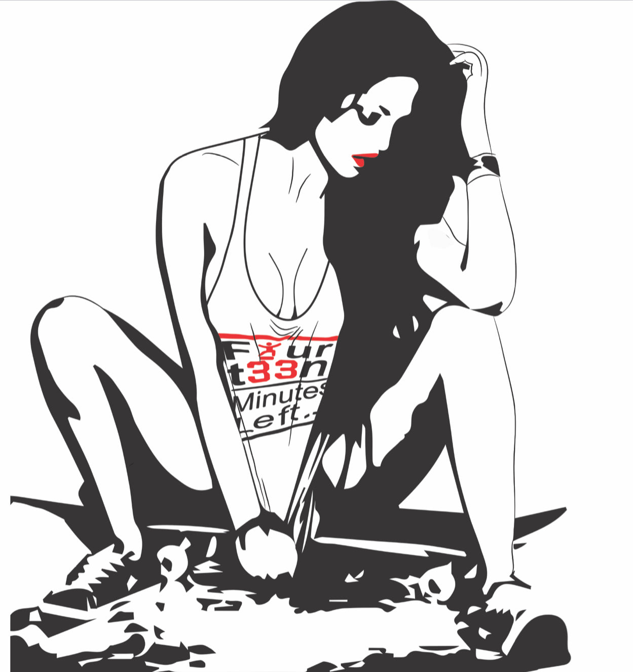Fourt33n Minutes Left... Chics That Rip Short Sleeve T-Shirt